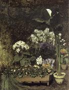 Pierre-Auguste Renoir Still Life-Spring Flowers in a Greenhouse oil on canvas